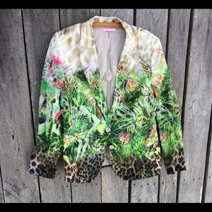 🐆BASLER🐆 Exotic Jungle, Floral Print Blazer